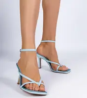 Gemre Blue heeled flip-flop sandals Zelfin