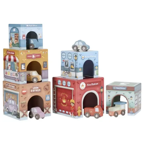 Little Dutch Kocky stohovacie s autíčkami