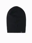 Ombre Men's winter cotton knit beanie hat - black