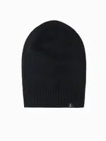 Ombre Men's winter cotton knit beanie hat - black