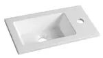 Aqualine Keramika - Umývadielko nábytkové, 40x22 cm, bez prepadu, otvor na batériu, biela LM420