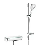 Hansgrohe Raindance Select E - Sprchový set 120 s termostatom Ecostat Select, 3 prúdy, biela/chróm 27038400