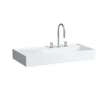 Laufen Kartell - Umývadlo, 90x46 cm, s 3 otvormi na batériu, SaphirKeramik, s LCC, biela H8103394001581