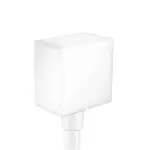 Hansgrohe Fixfit - Prípojka hadice Square so spätným ventilom, matná biela 26455700