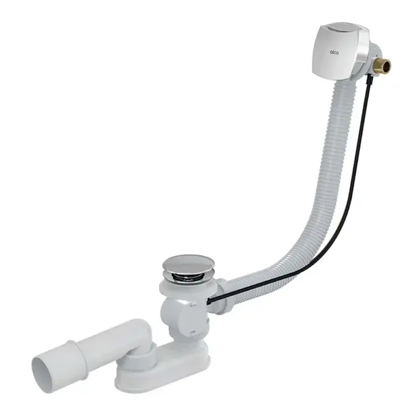 Alcadrain Odtokové súpravy - Vaňová odtoková a prepadová súprava s napúšťaním, pre silnostenné vane, dĺžka 1000 mm, kov A565KM1-100