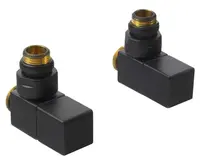 Sapho Cube - Pripojovacia súprava ventilov ručná rohová, čierna mat CP4510BS