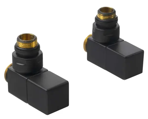 Sapho Cube - Pripojovacia súprava ventilov ručná rohová, čierna mat CP4510BS