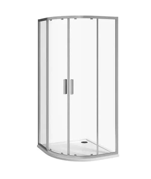 Jika Nion - Sprchový kout čtvrtkruhový, 80x80 cm, rádius 55 cm, Jika perla Glass, stříbrná/sklo arctic H2532N10026661