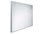Nimco Zrkadlá - Zrkadlo s LED osvetlením, 70x70 cm, dotykový senzor, hliník ZP 13077V
