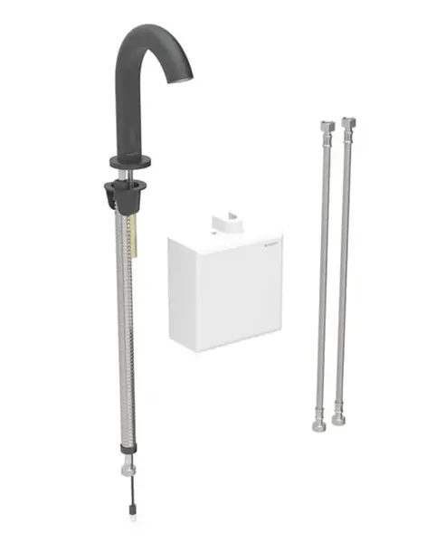 Geberit Piave - Elektronická termostatická umývadlová batéria, batériové napájanie, easy to clean, matná čierna 116.168.14.1