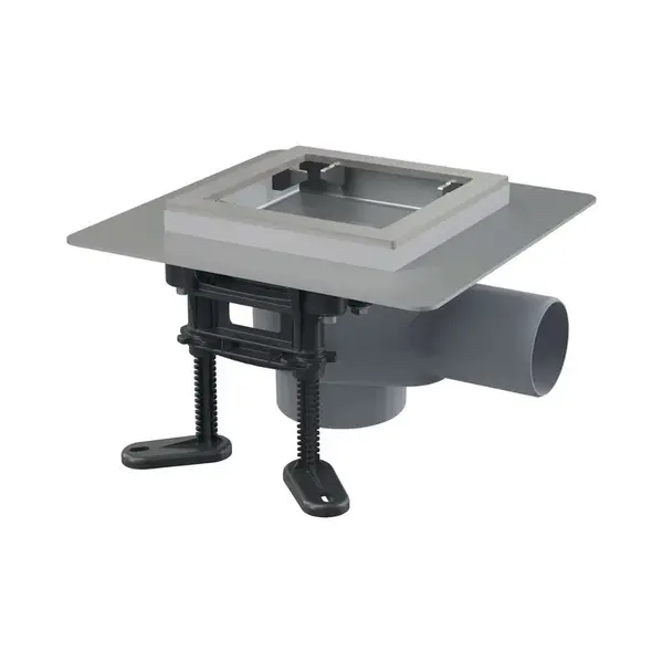 Alcadrain Odtokové kanálky - Podlahová vpust boční 13x13 cm, kombinovaná SMART zápachová uzávěra, bez roštu APV130