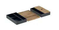 Geberit - 4dílná sada organizérů do zásuvky, černá/bambus 502.350.00.1