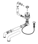 Blanco - Odtoková a přepadová souprava s excentrický ovládáním 217163