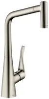 Hansgrohe M71 - Dřezová baterie M7116-H320 s výsuvnou sprškou, sBOX, vzhled nerezu 73801800