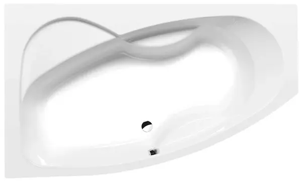 Polysan Vane - Asymetrická vaňa MAMBA L, 160x95x44 cm, ľavá, biela 27111