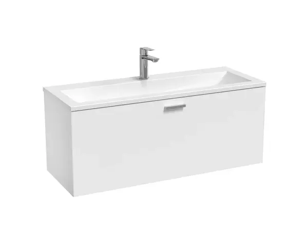 Ravak Clear II - Umyvadlová skříňka 100x38x40 cm, 1 zásuvka, lesklá bílá X000001643