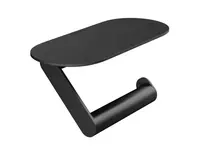 Hansgrohe WallStoris - Držiak toaletného papiera s poličkou, matná čierna 27928670