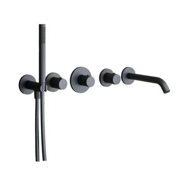 Paffoni Modular Box - Termostatická batéria pod omietku, na 2 spotrebiče, matná čierna MDE001NO