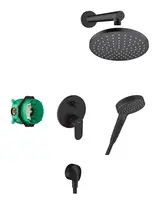 Hansgrohe Vernis Blend - Sprchový set 200 s batériou pod omietku, čierna 27911670