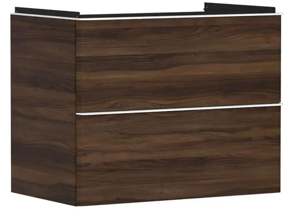 Hansgrohe Xelu Q - Umývadlová skrinka, 63x78x50 cm, 2 zásuvky, tmavý orech/matná biela 54030700