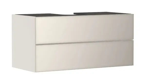 Hansgrohe Xevolos E - Umývadlová skrinka 118x56x55 cm, 2 zásuvky, matná béžová/metalická béžová 54194790