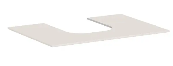 Hansgrohe Xevolos E - Doska pod umývadlo, 78x55 cm, výrez uprostred, matná béžová 54208780