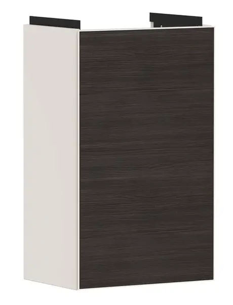 Hansgrohe Xevolos E - Umývadlová skrinka 58x34x25 cm, 1 dvierka, pánty vpravo, matná béžová/tmavý dub 54170730