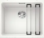 Blanco Etagon 500 - Silgranitový drez, 53x46 cm, s pojazdmi, biela 522231