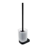 Nimco Nikau - WC kefa s držiakom, matné sklo/čierny mat NKC 30094CN-90