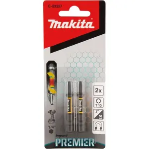 Makita Príslušenstvo - Súprava torzných bitov T10, 2 ks E-03327
