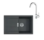 Franke Sety - Kuchynský set T104, tectonitový drez S2D 611-78 a batéria FP 9000.031, čierna/chróm 143.0675.726