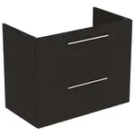 Ideal Standard i.Life A - Skrinka pod umývadlo, 80x44x63 cm, 2 zásuvky, uhľovo sivá matná T5256NV