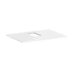 Hansgrohe Xelu Q - Doska pod umývadlo 78x55 cm, výrez uprostred, lesklá biela 54120050