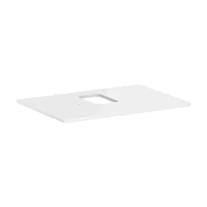 Hansgrohe Xelu Q - Doska pod umývadlo 78x55 cm, výrez uprostred, lesklá biela 54120050
