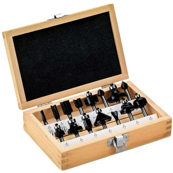 Metabo Príslušenstvo - 15-dielna súprava frézovacích bitov 631039000