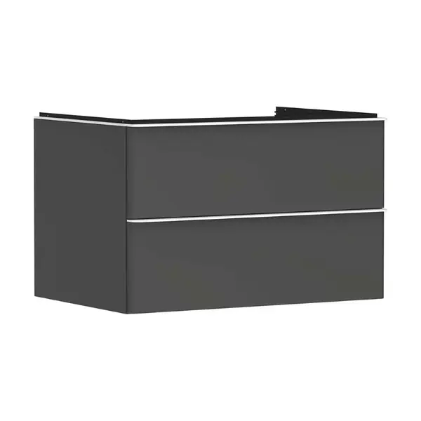 Hansgrohe Xelu Q - Umývadlová skrinka, 50x78x55 cm, 2 zásuvky, matná sivá/matná biela 54075700