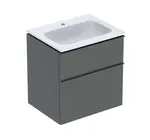 Geberit iCon - Skříňka s umyvadlem, 60x48x63 cm, 2 zásuvky, lávová 502.335.JK.1