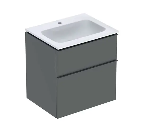 Geberit iCon - Skříňka s umyvadlem, 60x48x63 cm, 2 zásuvky, lávová 502.335.JK.1