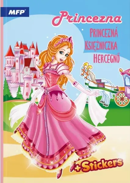 Omalovánky se samolepkami Princezna