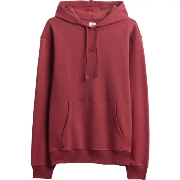 GAP V-FRCH TONAL MINI LOGO RELAXED PO HD Pánská mikina s kapucí, červená, velikost