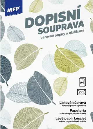 Dopisní papír barevný LUX 5+10 (Květy)