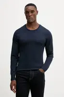 Bavlněné tričko s dlouhým rukávem BOSS LSShirtRN 3P Classic 3-pack tmavomodrá barva, 50492321