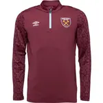 Umbro WEST HAM HOME PRE MATCH MIDLAYER TOP Pánska športová mikina, vínová, veľkosť XXL