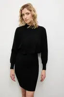 Šaty a svetr Answear.LAB dámská, černá barva