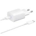 Cestovní nabíječka Samsung EP-TA800EBE + EP-DA705BBE 25W, USB-C/USB-C, white (OOB Bulk)