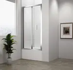 Polysan Deep - Sprchové dveře skládací 100 cm, lesklý hliník/čiré sklo MD1910