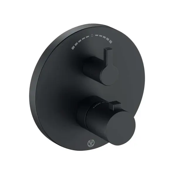 Kludi Nova Fonte - Termostatická baterie pod omítku pro 2 spotřebiče, matná černá 208303915