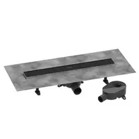 Hansgrohe RainDrain Go - Sprchový žlab 60 cm s oboustranným roštem, pro vložení dlažby, matná černá 56271670