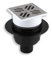 Novaservis Příslušenství - Podlahová vpust spodní, 11x11/5 cm, nerez 451,0