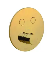 Paffoni Compact Box - Termostatická baterie pod omítku, pro 2 spotřebiče, zlatá CPT018HG